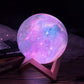 3D Printing Galaxy Lamp Moonlight USB LED Night Lunar Light Touch Color Changing Moon Lamp