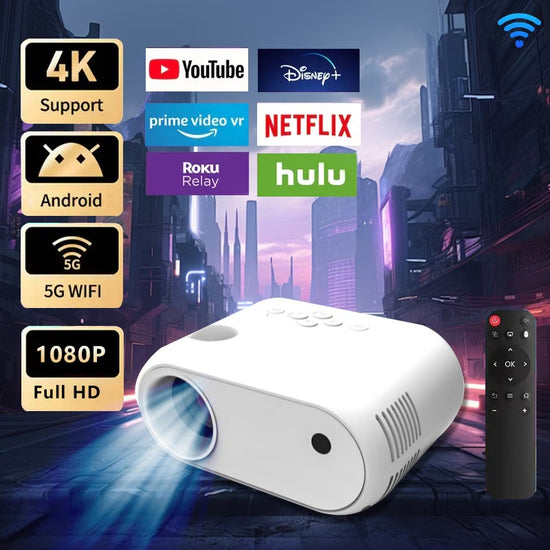 Smart Portable Projector With Tripod