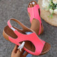 New Summer Wedges Sandals With Elastic Band Design Casual Fish Mouth Shoes For Women