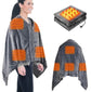 USB Heated Blanket Electric Heated Blanket Heated Poncho Shawl Wrap Throw With Zipper Washable For Home Office