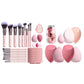 Makeup Brushes With Case Set Portable LED Mirror Makeup Jewelry Storage Case Travel Makeup Tool Kits