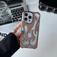 Electroplating Hollow Heat Dissipation Phone Case Flame Pattern High-grade Soft Shell