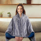 USB Heated Blanket Electric Heated Blanket Heated Poncho Shawl Wrap Throw With Zipper Washable For Home Office